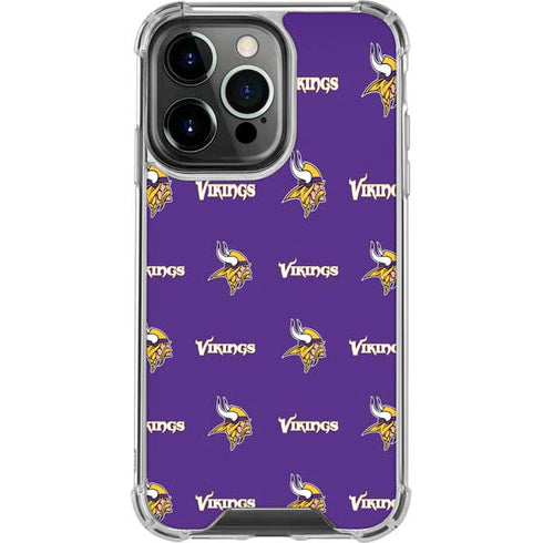 NFL Minnesota Vikings Blitz Series iPhone 16 Pro Clear Case